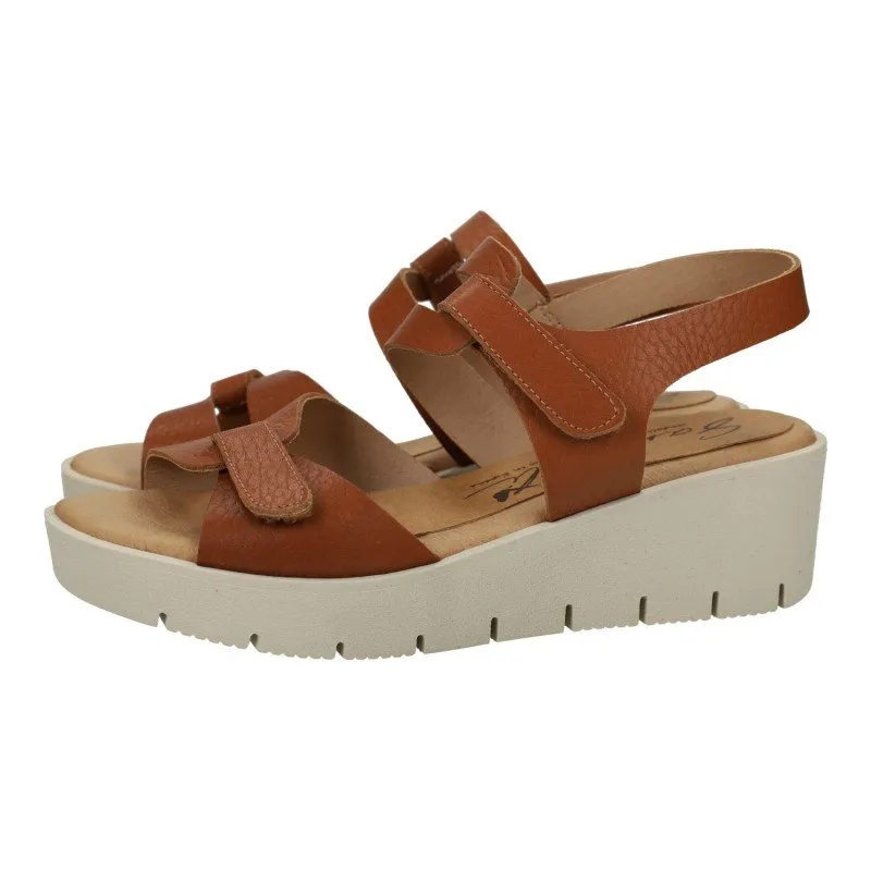 1725 Sandalias de cuña color CUERO