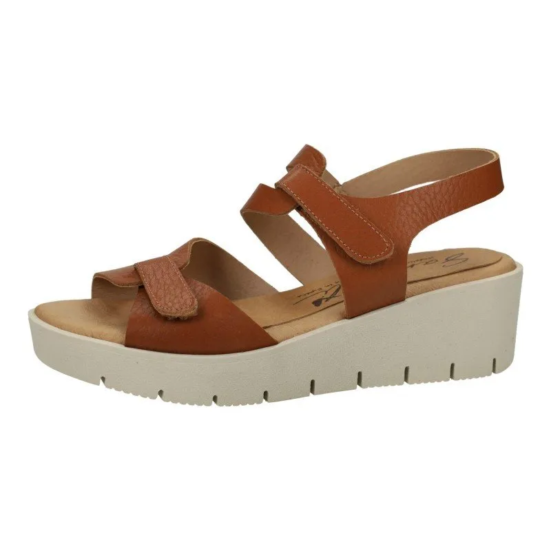 1725 Sandalias de cuña color CUERO