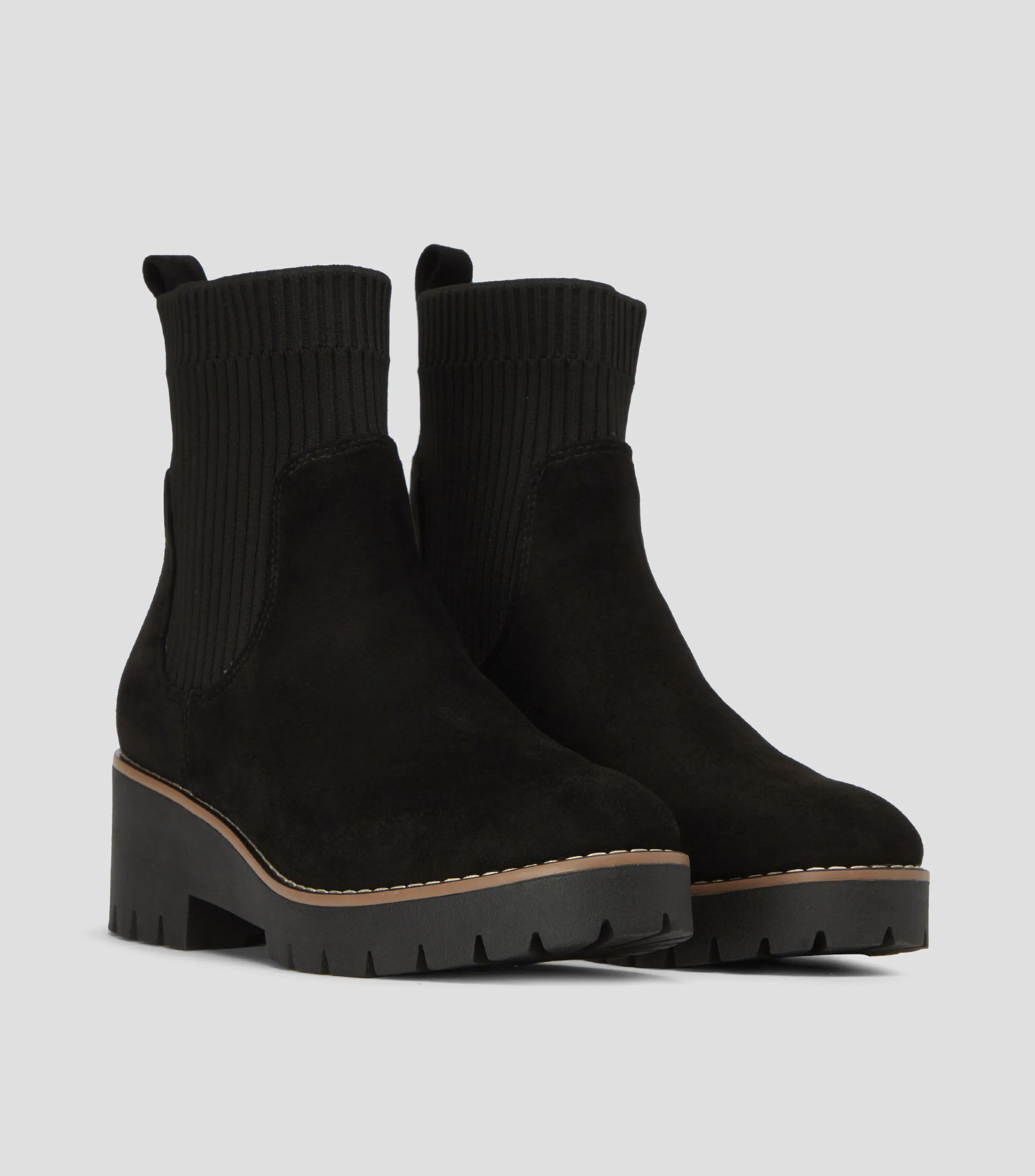 Ak Anne Klein Botines de Tacón Bajo de Media Luna Mujer