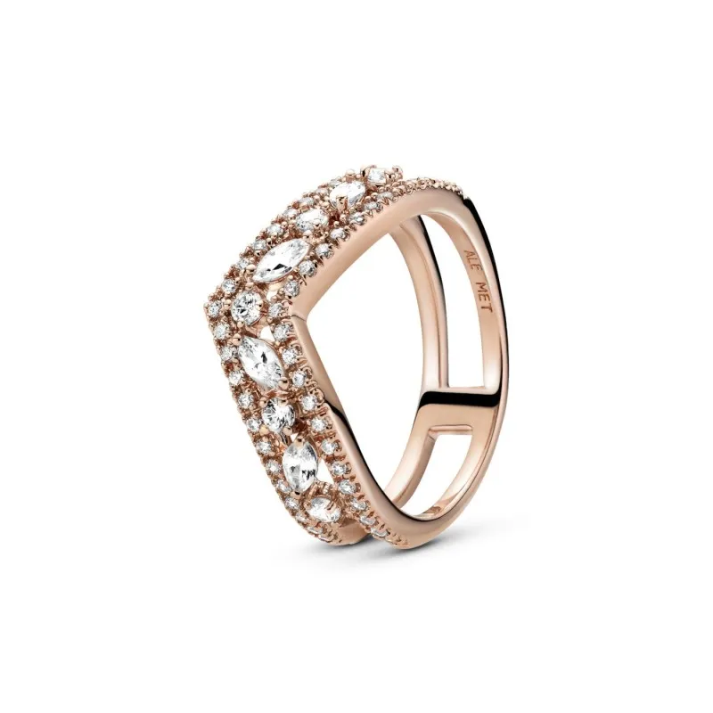 Anillo Doble Deseo Brillante Rosé 189095C01