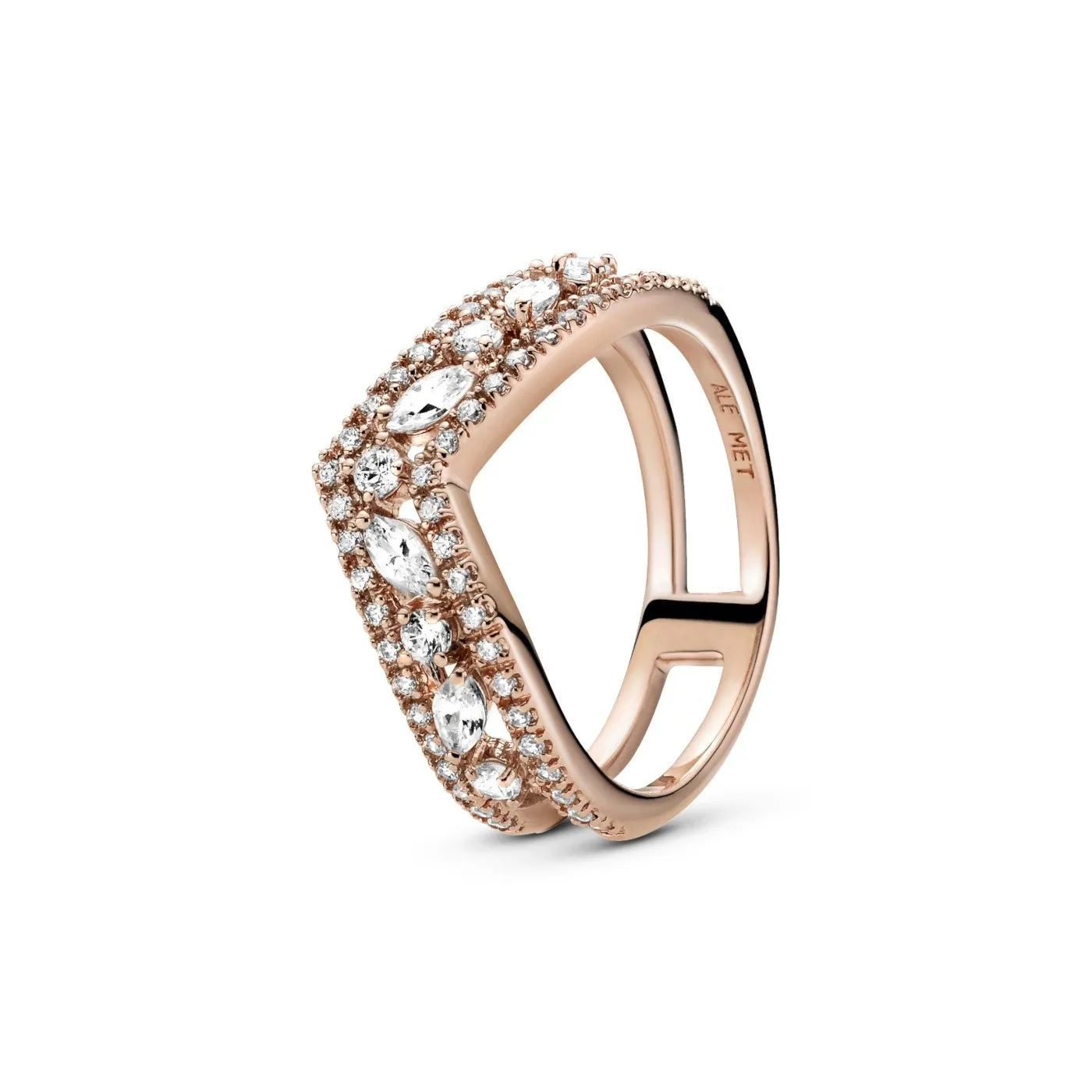 Anillo Doble Deseo Brillante Rosé 189095C01