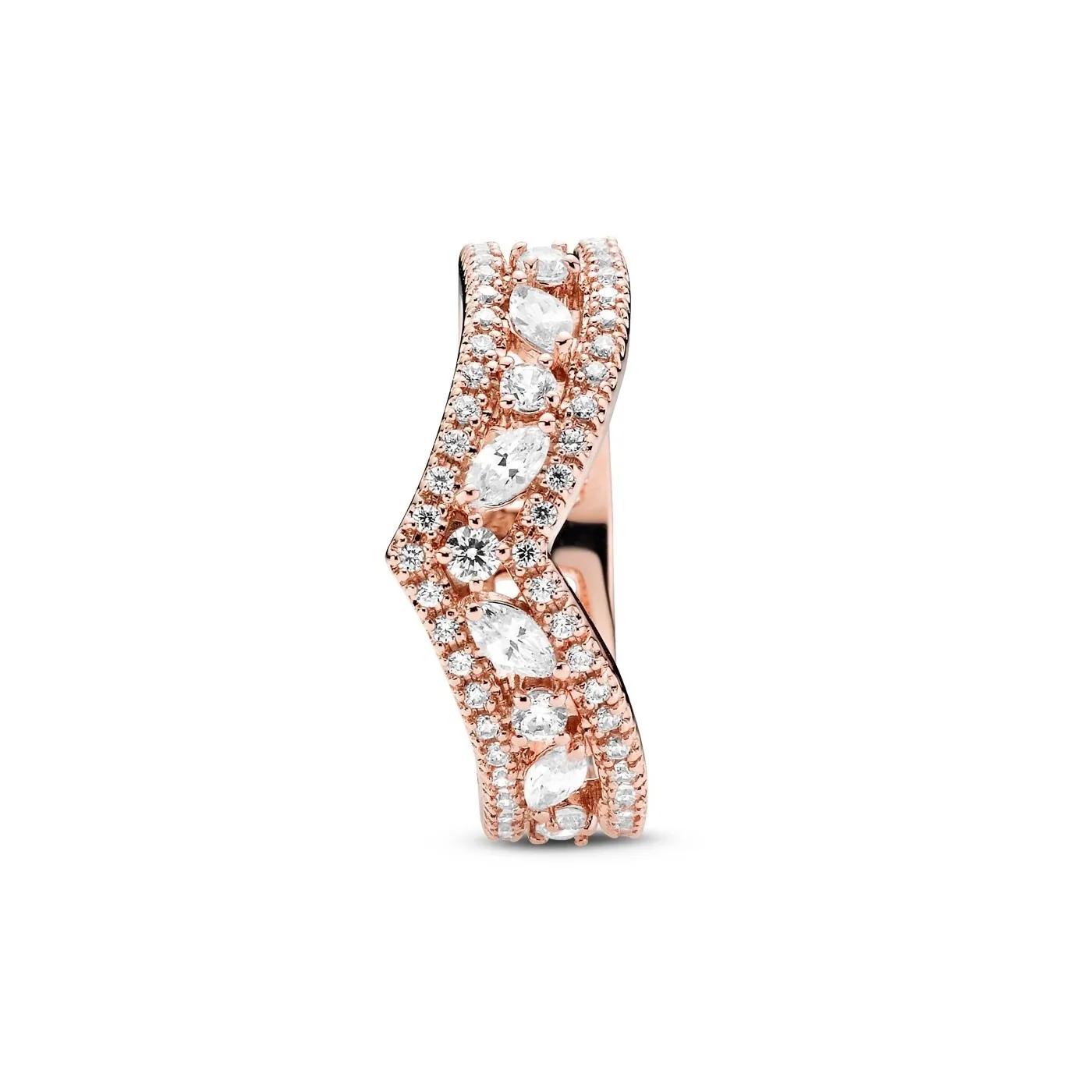 Anillo Doble Deseo Brillante Rosé 189095C01