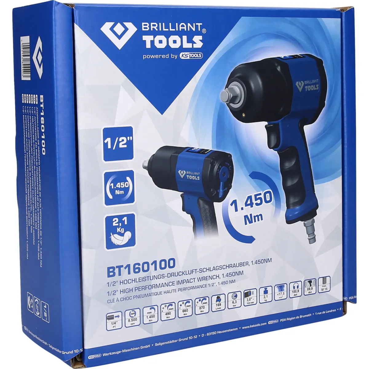 ATORNILLADOR NEUMÁTICO 1/2  BRILLANT TOOLS BT160100