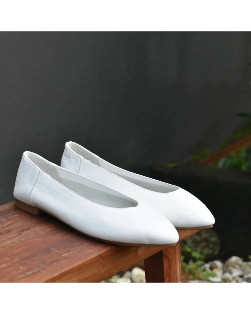 Bailarina de piel top3shoes 20538