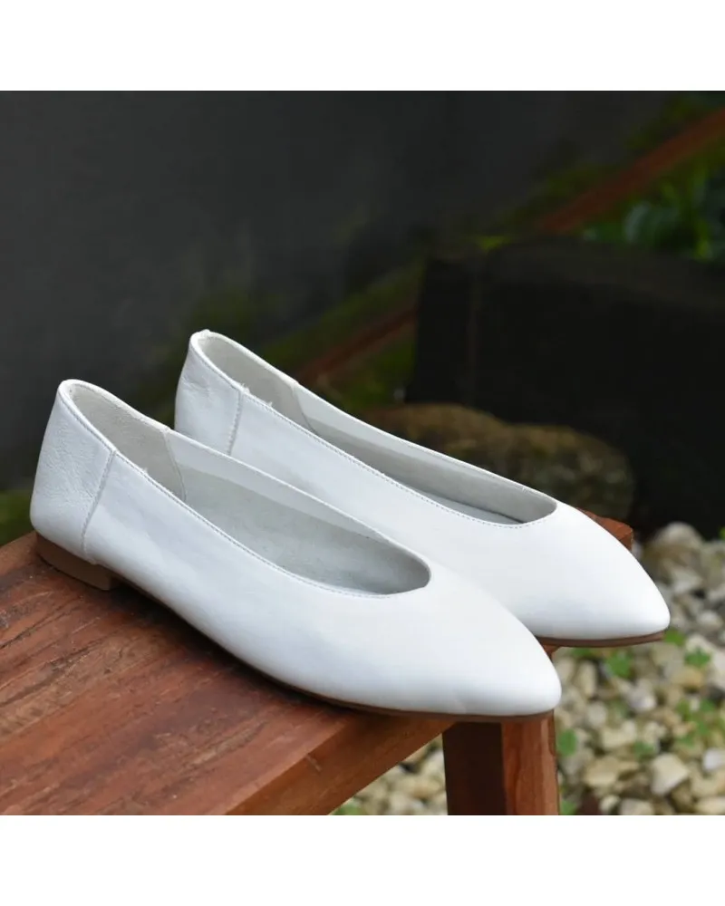 Bailarina de piel top3shoes 20538