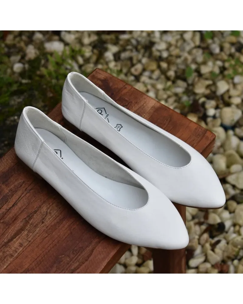 Bailarina de piel top3shoes 20538