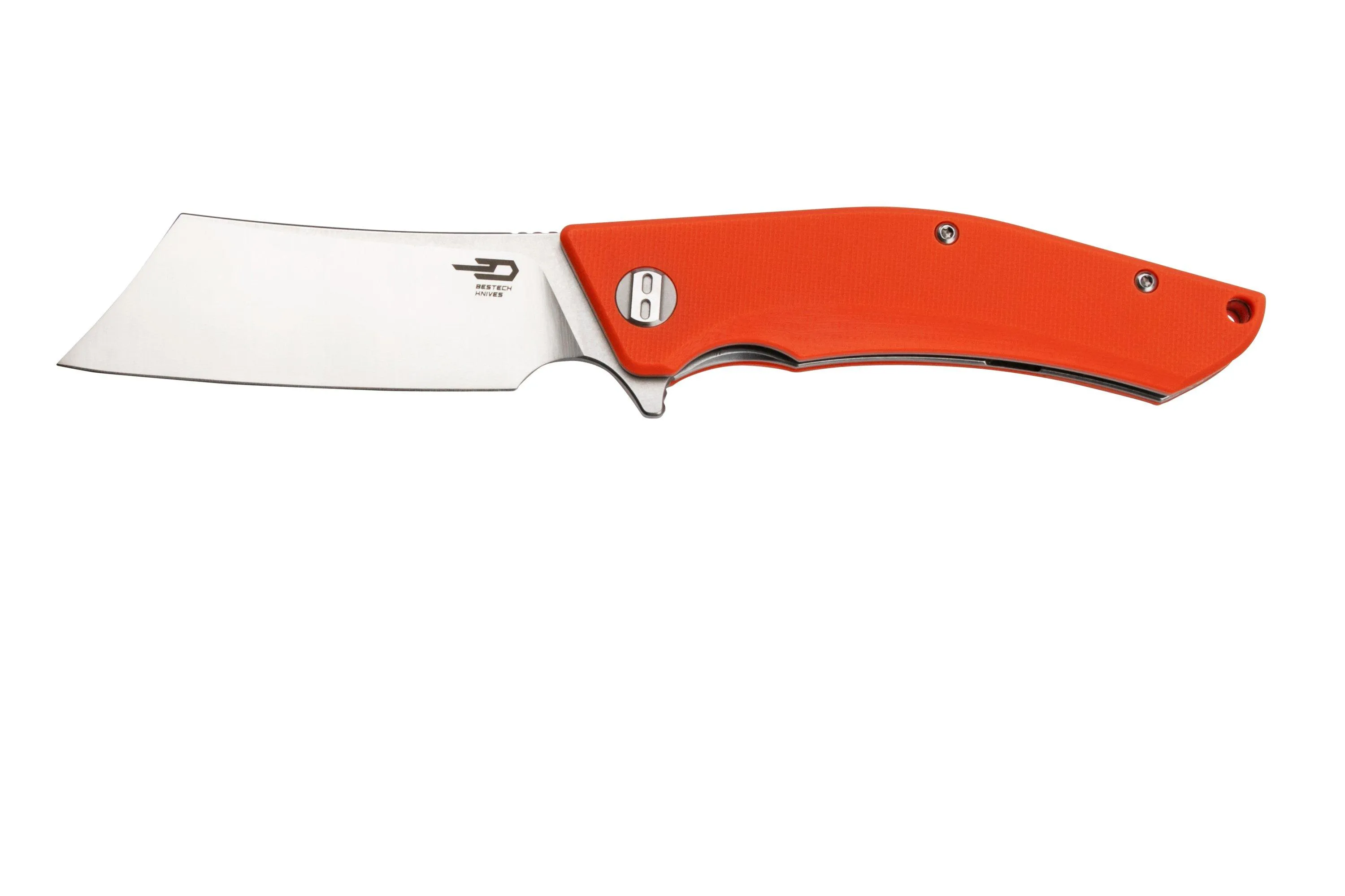 Bestech Cubis BG42D Stonewashed & Satin, Orange G10, navaja