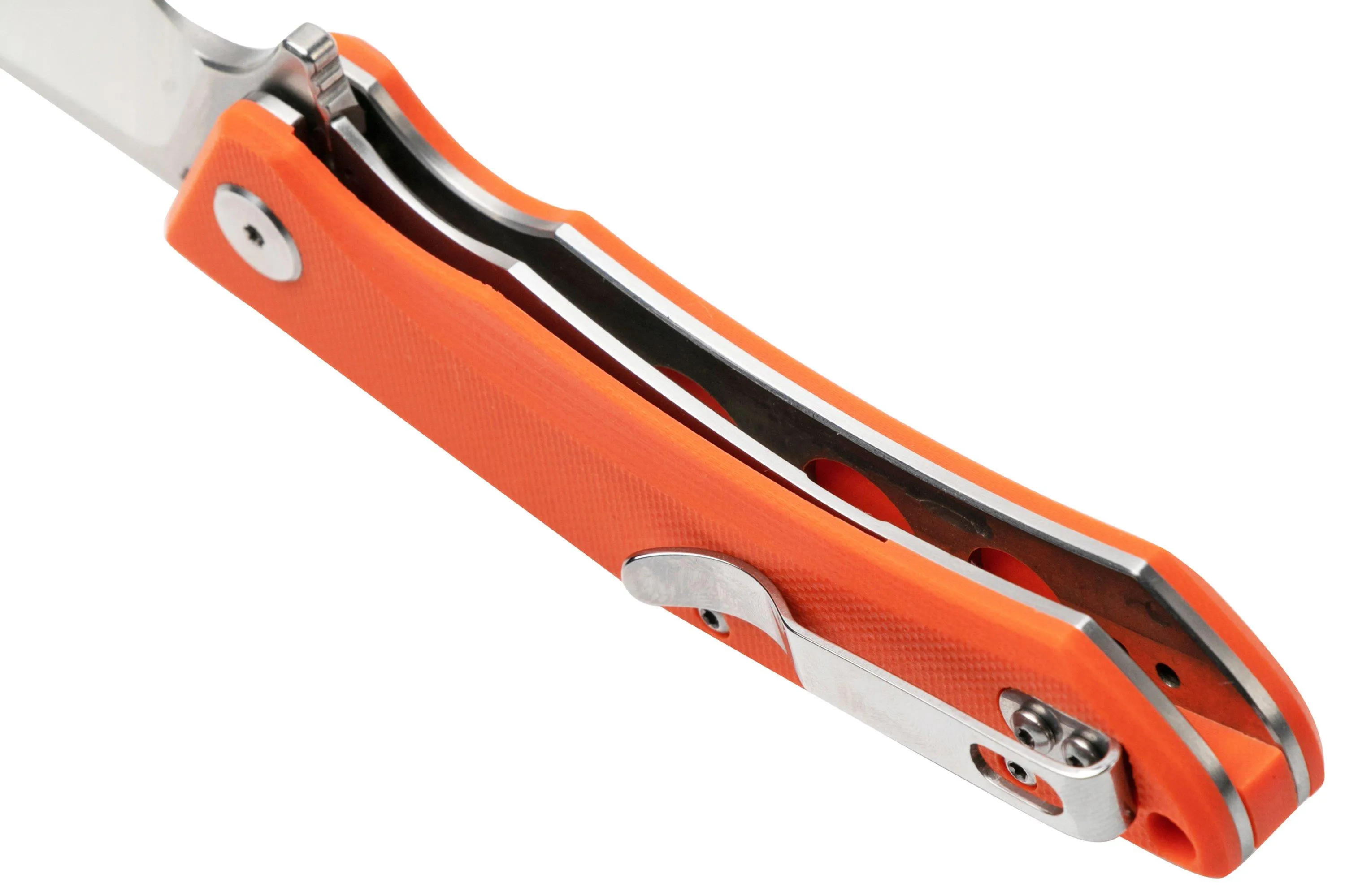 Bestech Cubis BG42D Stonewashed & Satin, Orange G10, navaja