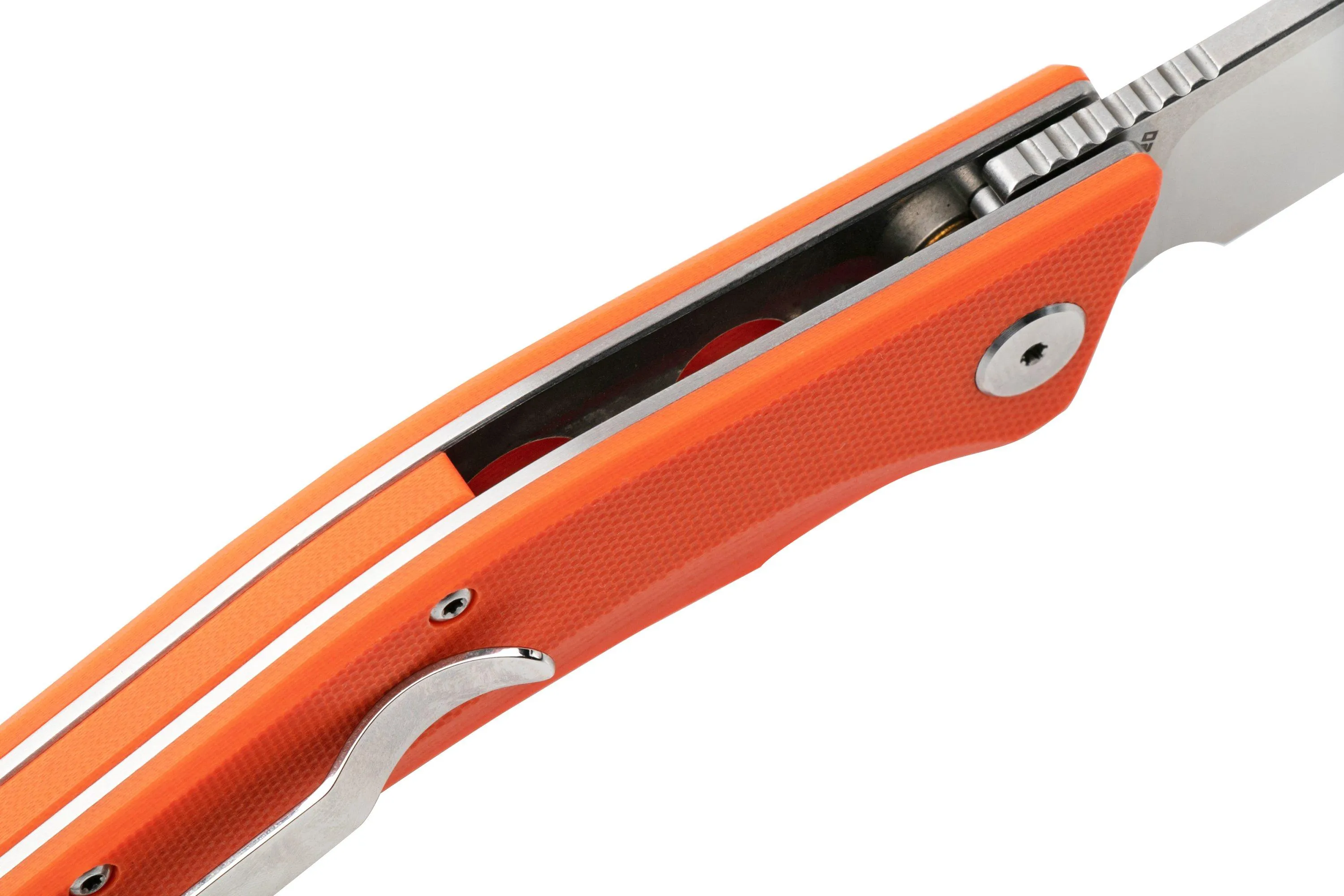 Bestech Cubis BG42D Stonewashed & Satin, Orange G10, navaja