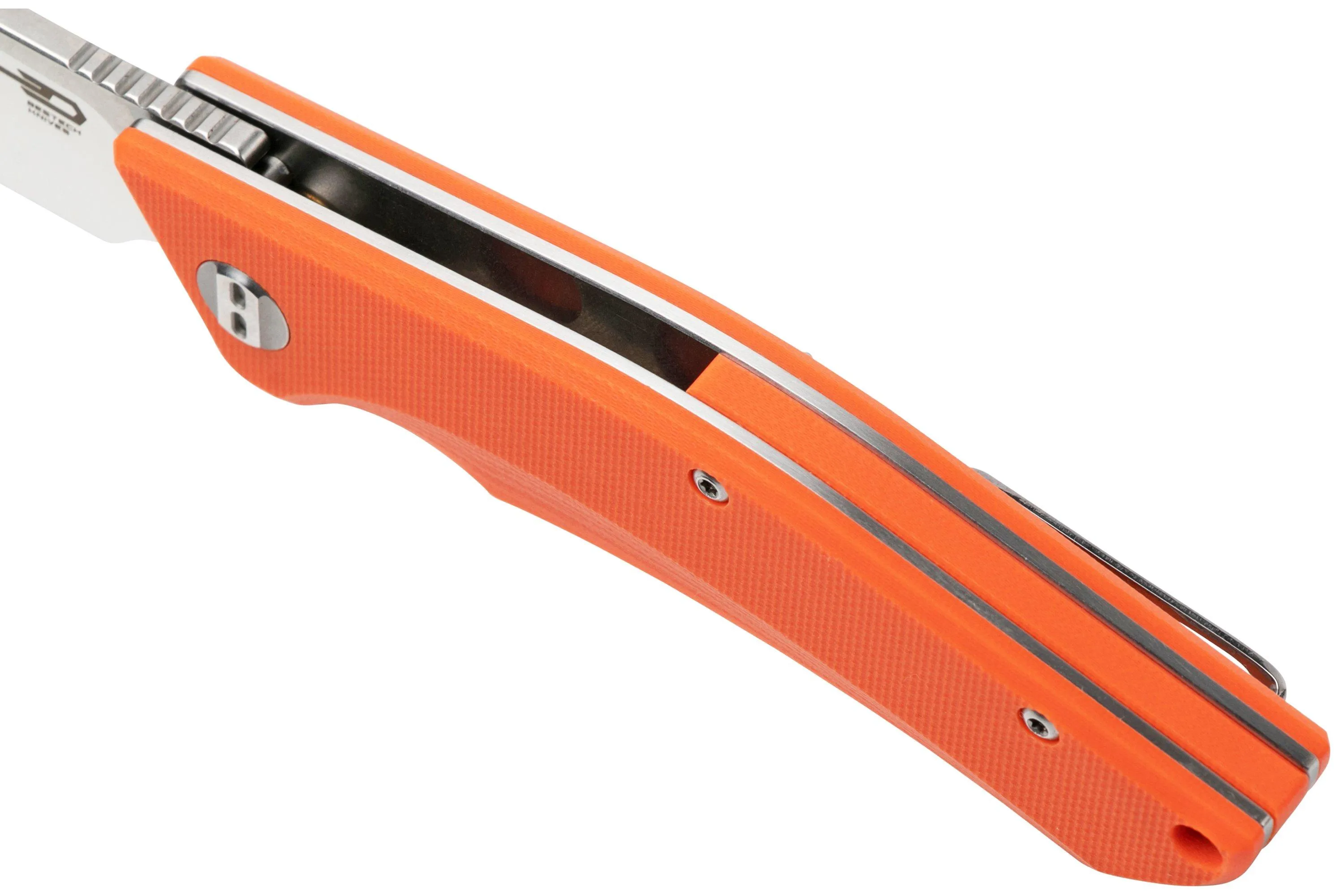 Bestech Cubis BG42D Stonewashed & Satin, Orange G10, navaja