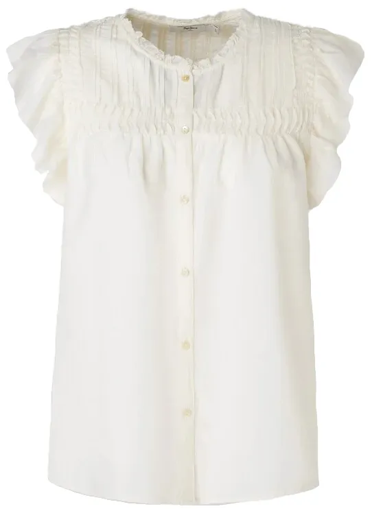 BLUSA CON DETALLES PLISADOS MUJER PEPE JEANS