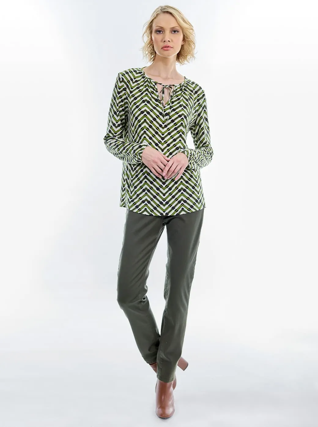 Blusa verde estampada Lorelei