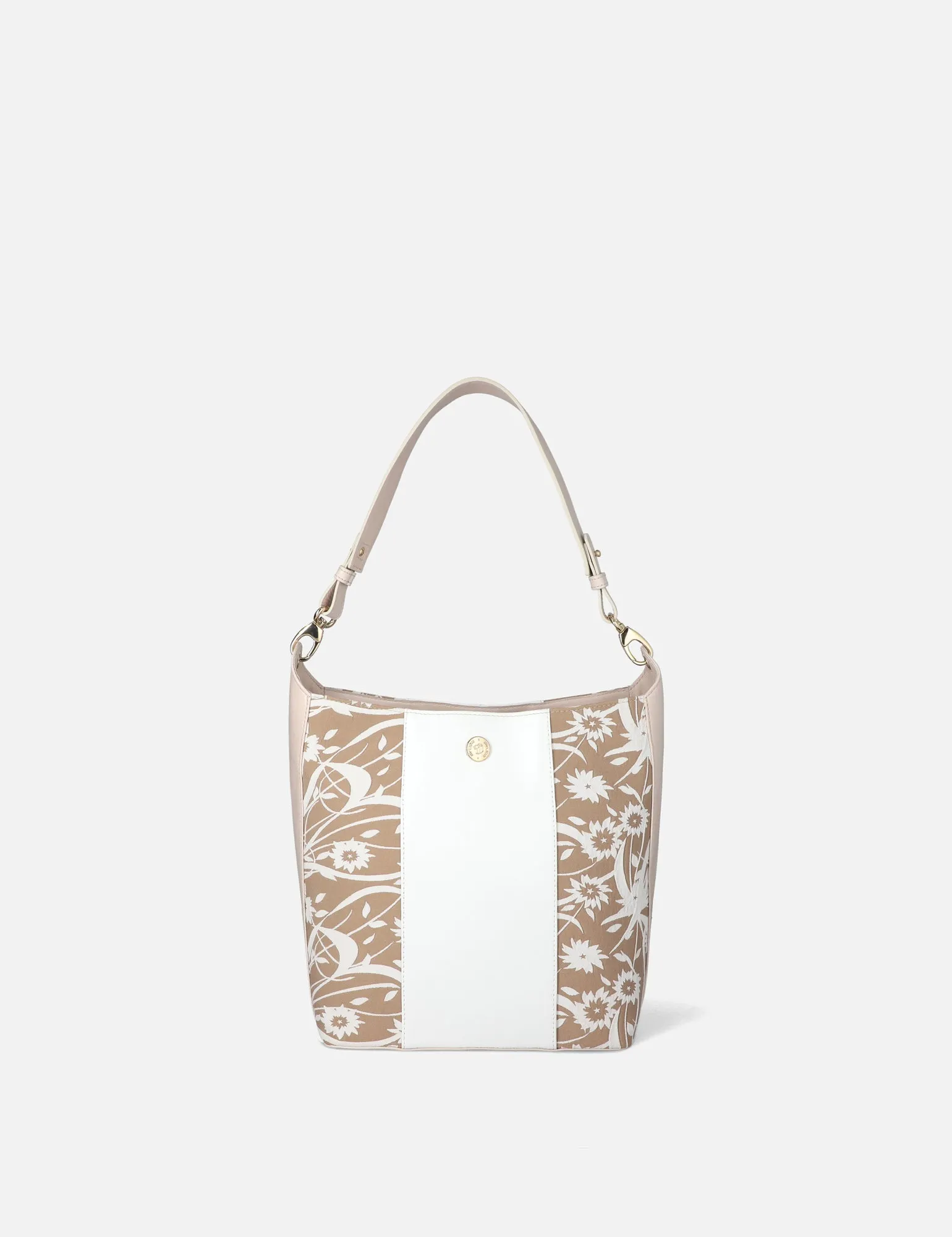 Bolso al hombro en bloques de color con estampado floral