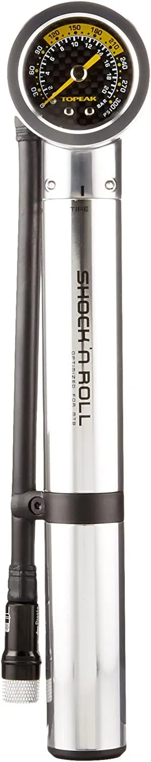 BOMBA TOPEAK P/SHOCK ROLL HANDSHOCK PLATEADA
