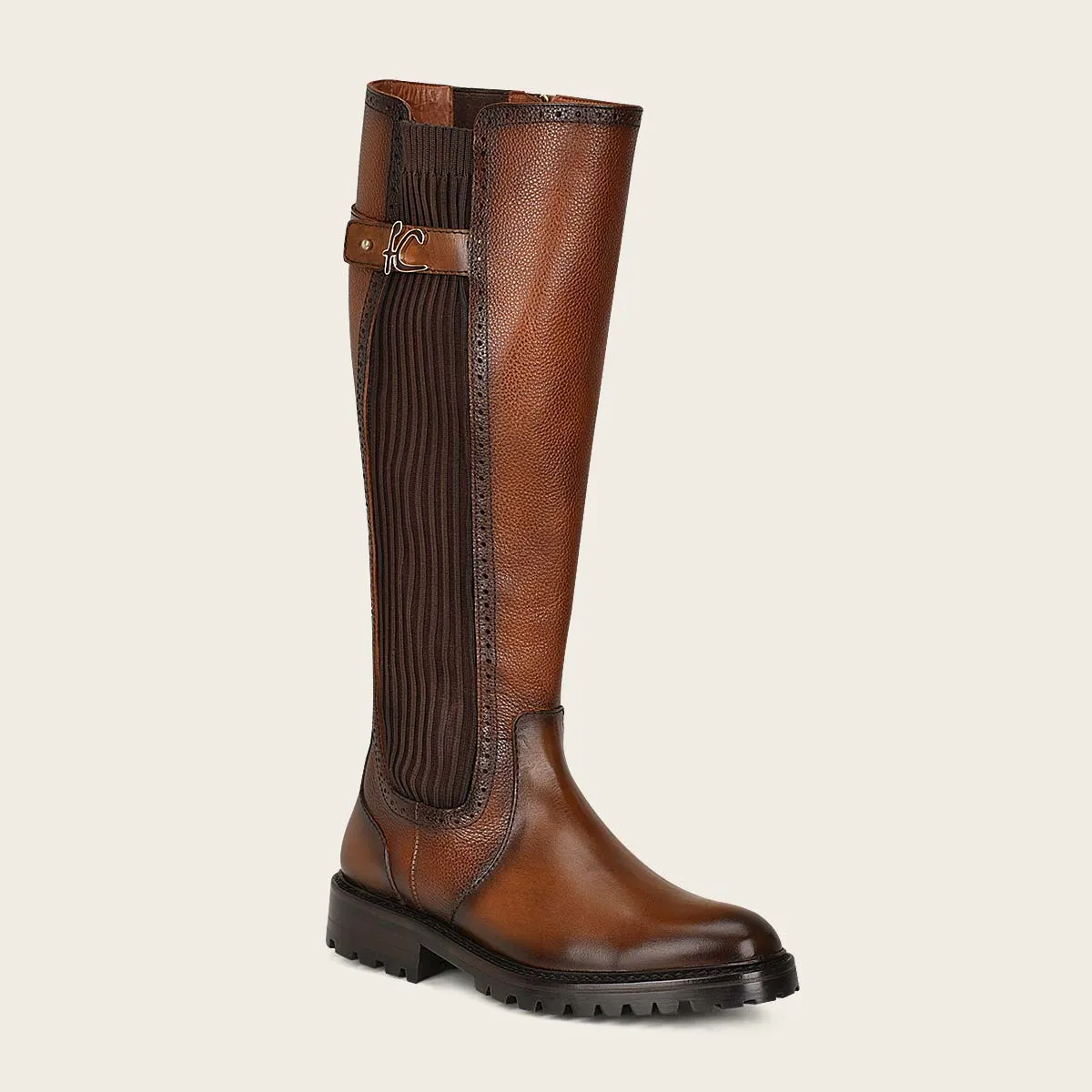 Bota casual en piel genuina para dama