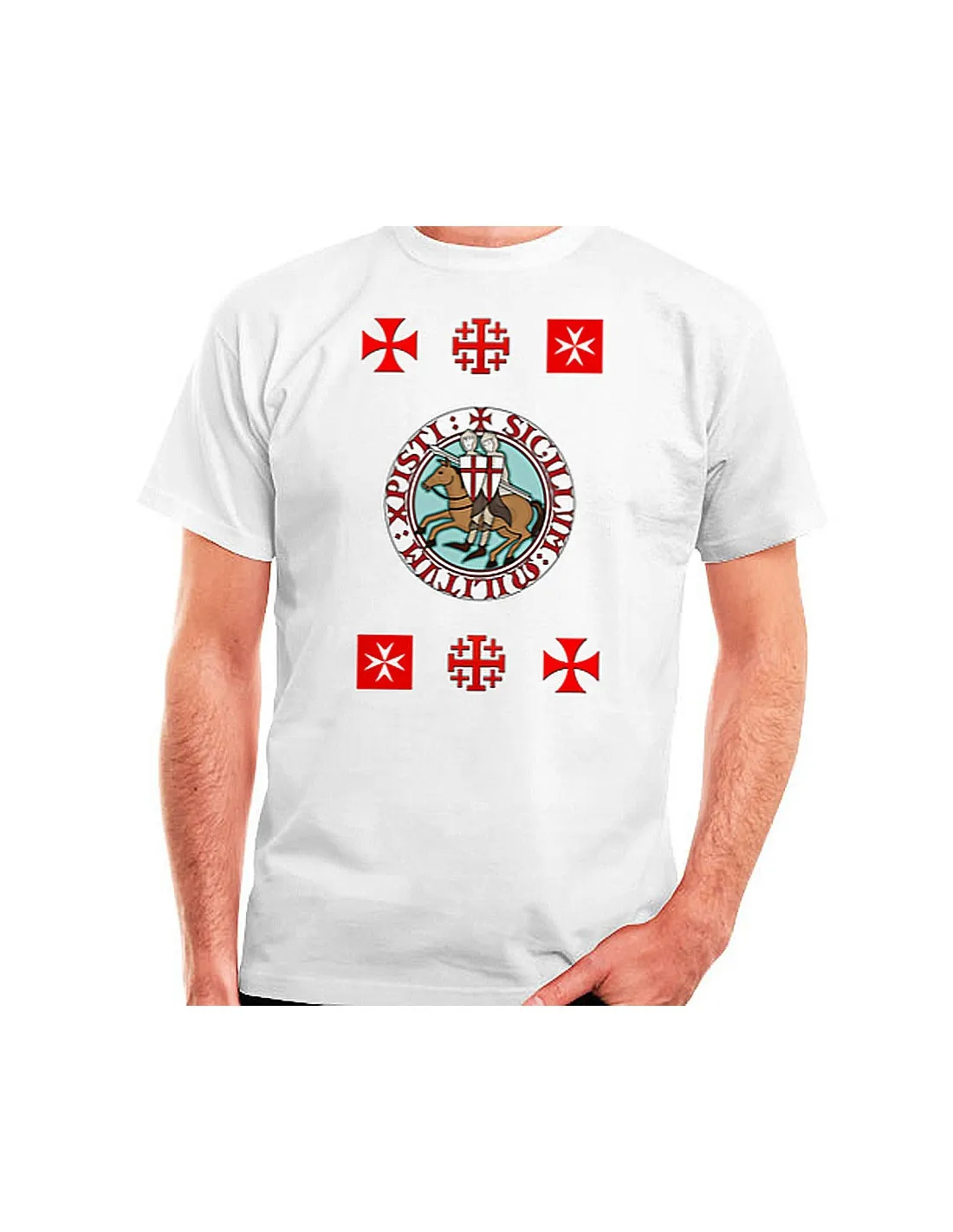 Camiseta Caballeros Templarios con Cruces, manga corta