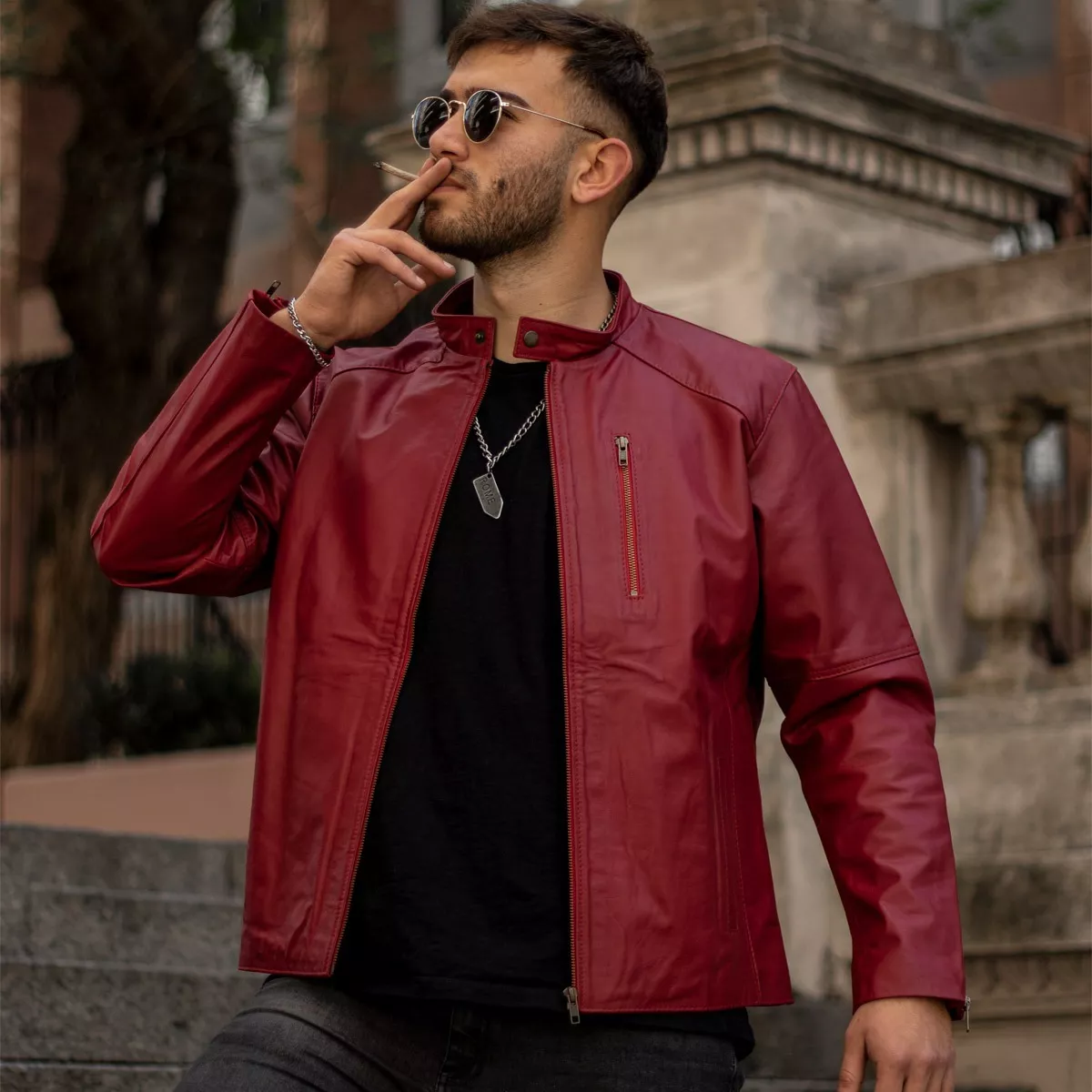 CAMPERA DE CUERO VACUNO 100% LEGITIMO DE HOMBRE  CAMP GABRI
