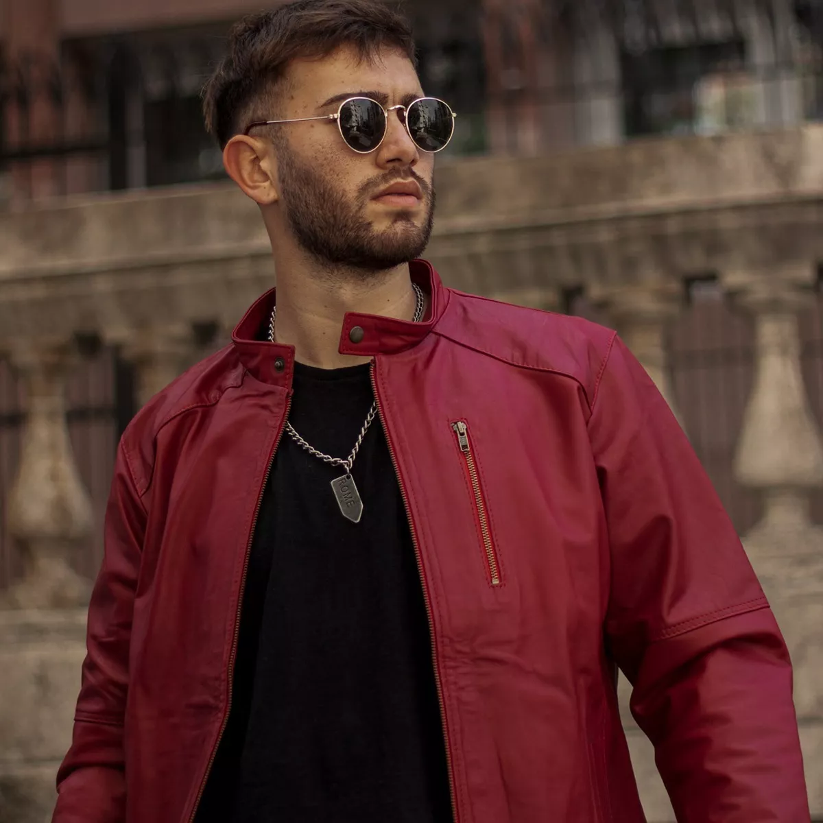 CAMPERA DE CUERO VACUNO 100% LEGITIMO DE HOMBRE  CAMP GABRI