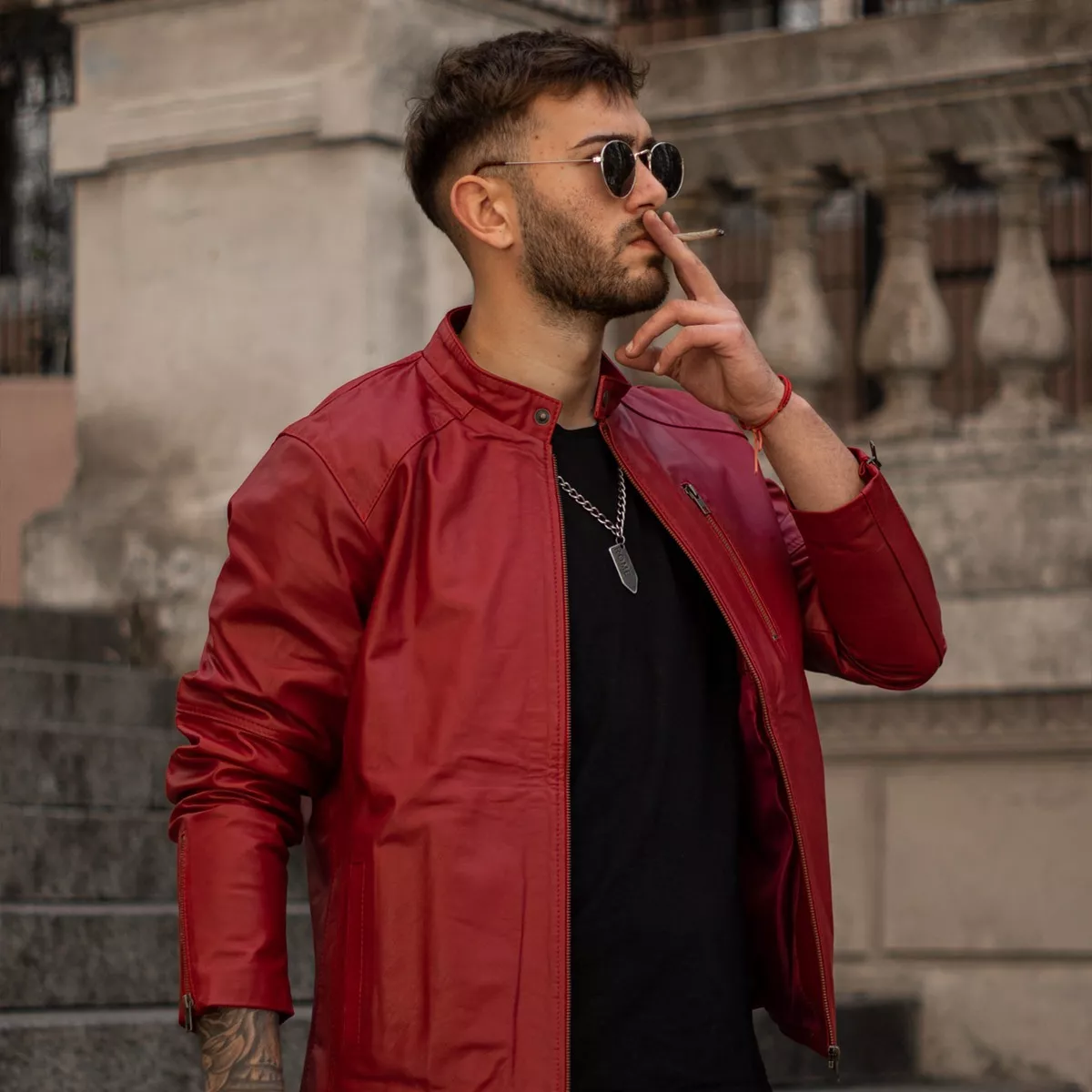 CAMPERA DE CUERO VACUNO 100% LEGITIMO DE HOMBRE  CAMP GABRI