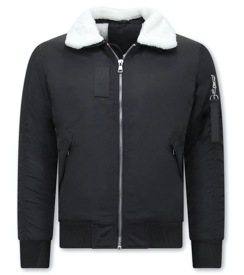 CHAQUETA BOMBER PARA HOMBRE  H3213  NEGRO