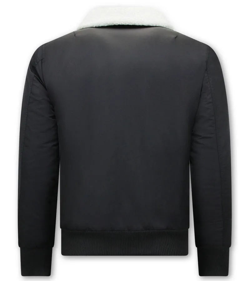 CHAQUETA BOMBER PARA HOMBRE  H3213  NEGRO