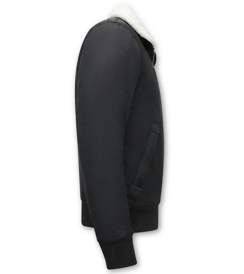 CHAQUETA BOMBER PARA HOMBRE  H3213  NEGRO