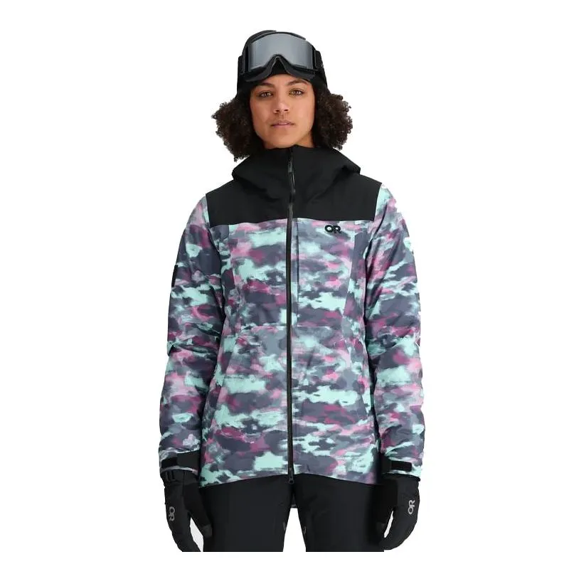 Chaqueta para mujer Outdoor Research Snowcrew (Calcite Camo/Negro)