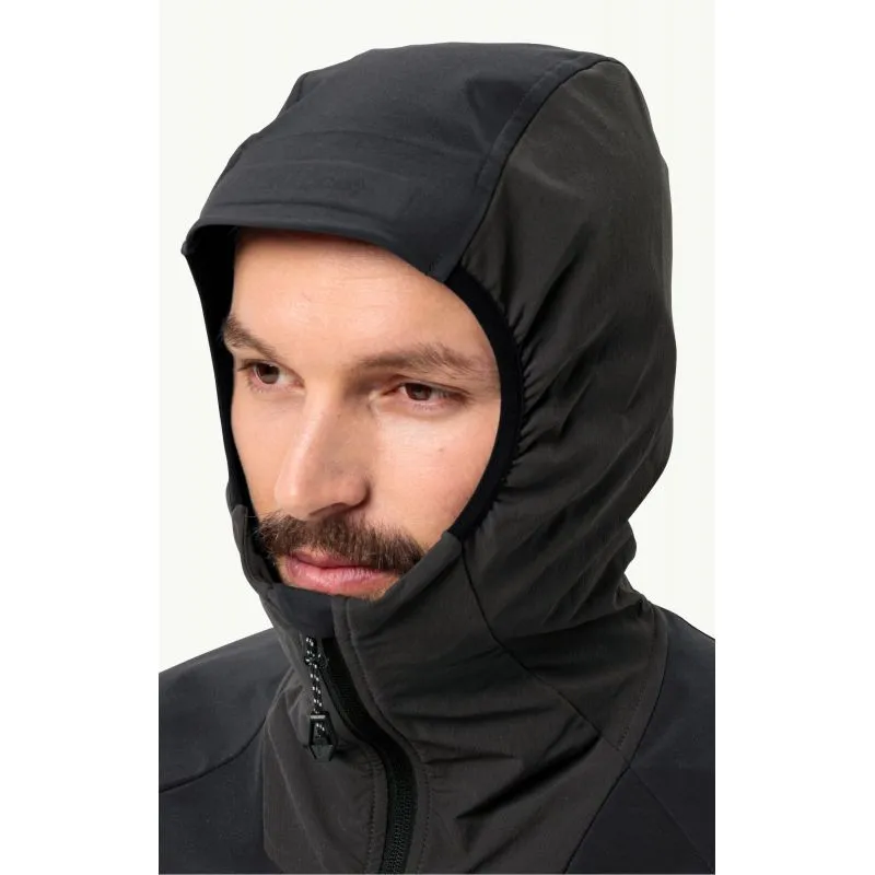 Chaqueta softshell JACK WOLSKINS ALPSPITZE HOODY (Phantom) para hombre