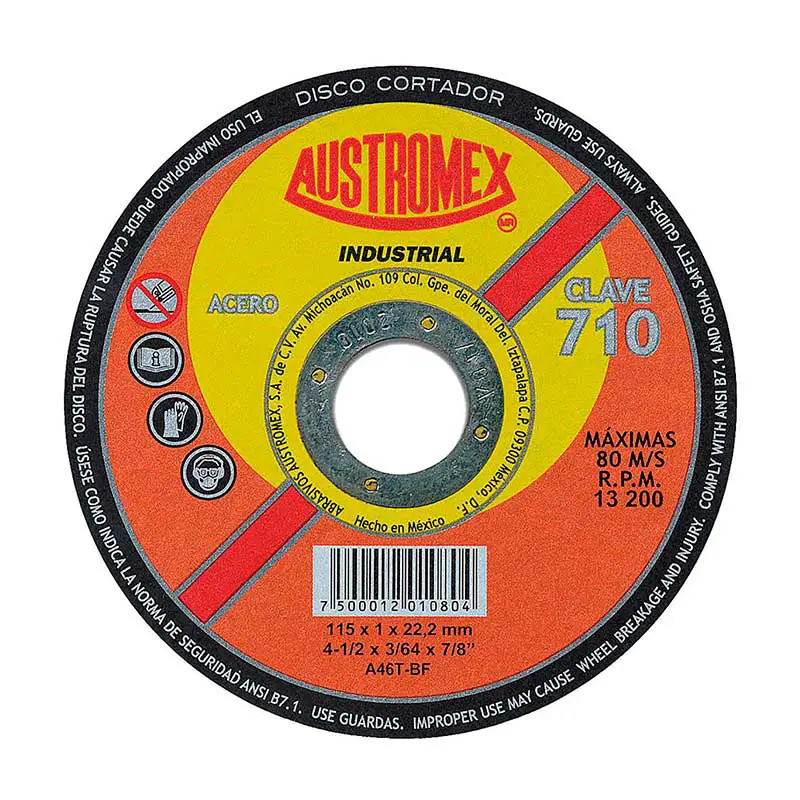 Disco para Corte de Acero Súper Preciso Austromex 710