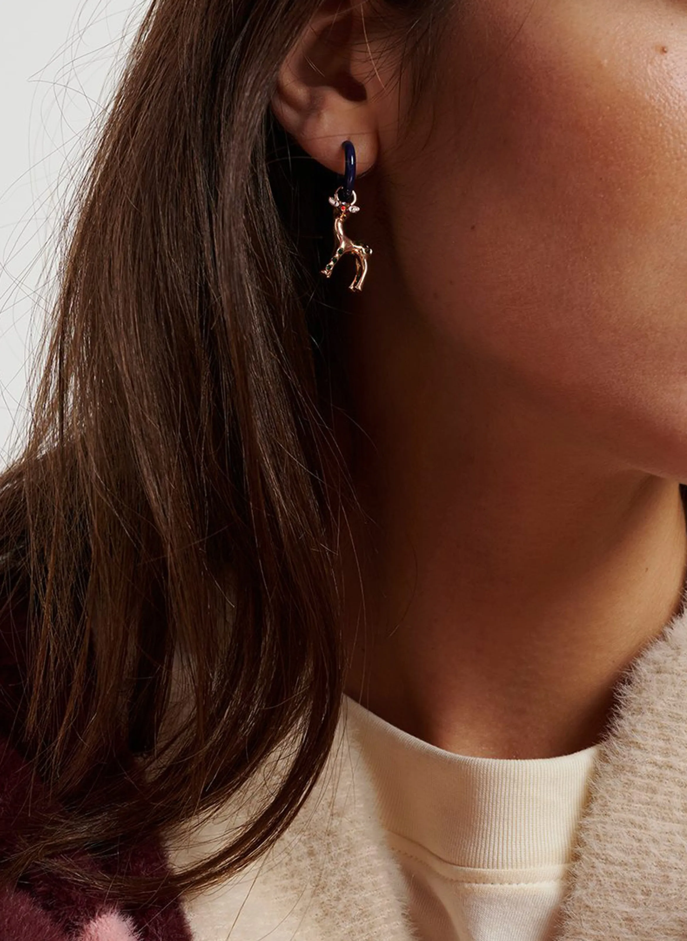 ESSENTIEL ANTWERP GODANCER  PENDIENTES COLGANTES EN NEGRO