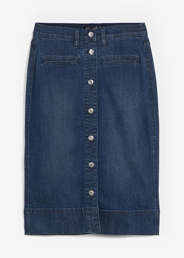 Falda vaquera Azul oscuro denim
