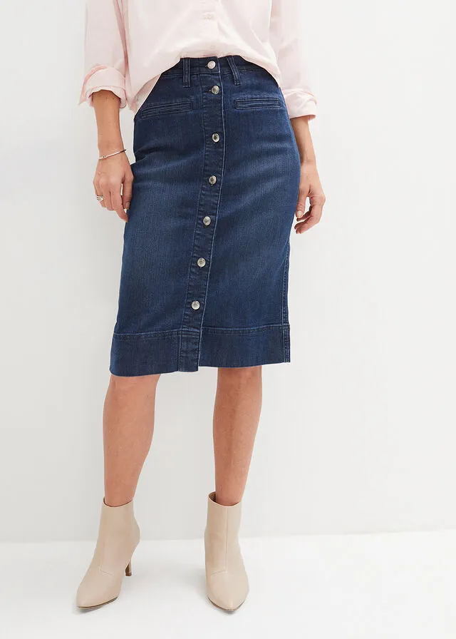 Falda vaquera Azul oscuro denim