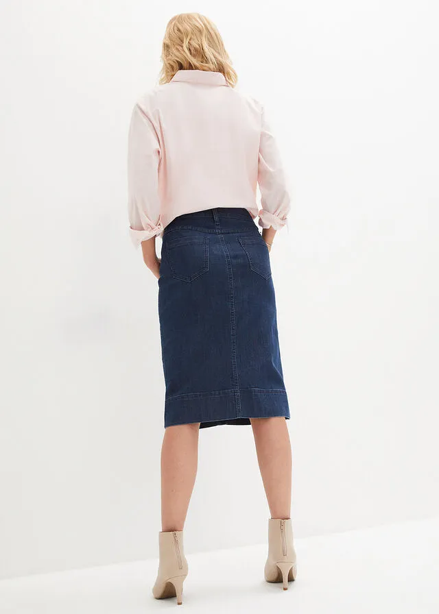 Falda vaquera Azul oscuro denim