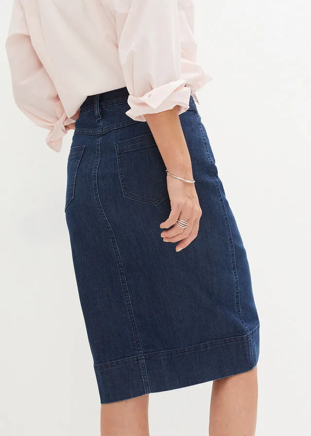 Falda vaquera Azul oscuro denim