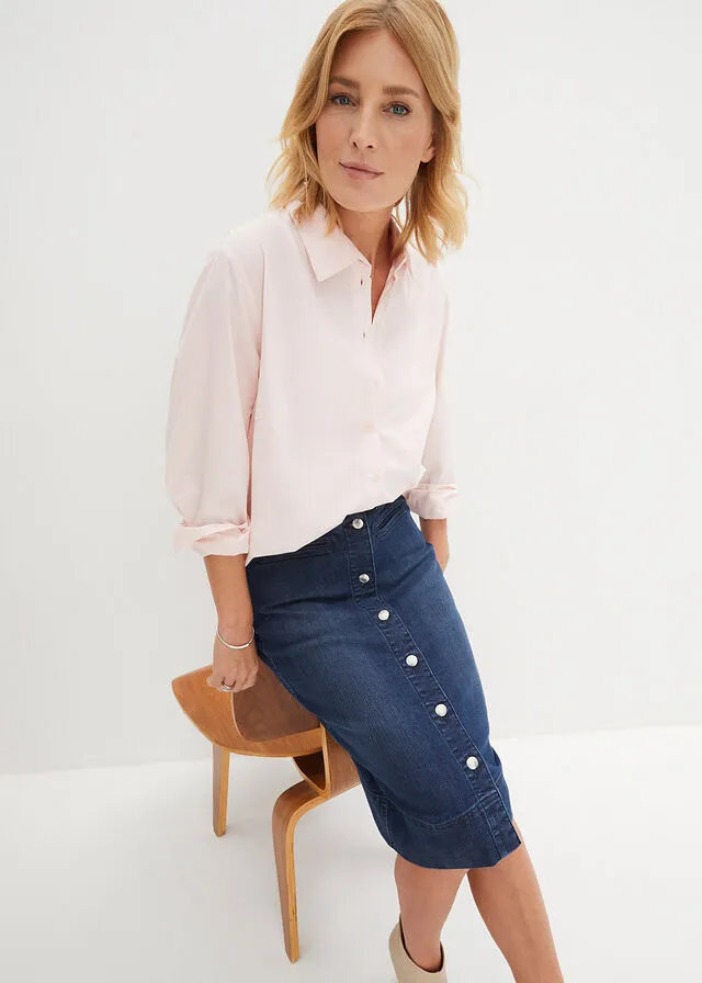 Falda vaquera Azul oscuro denim