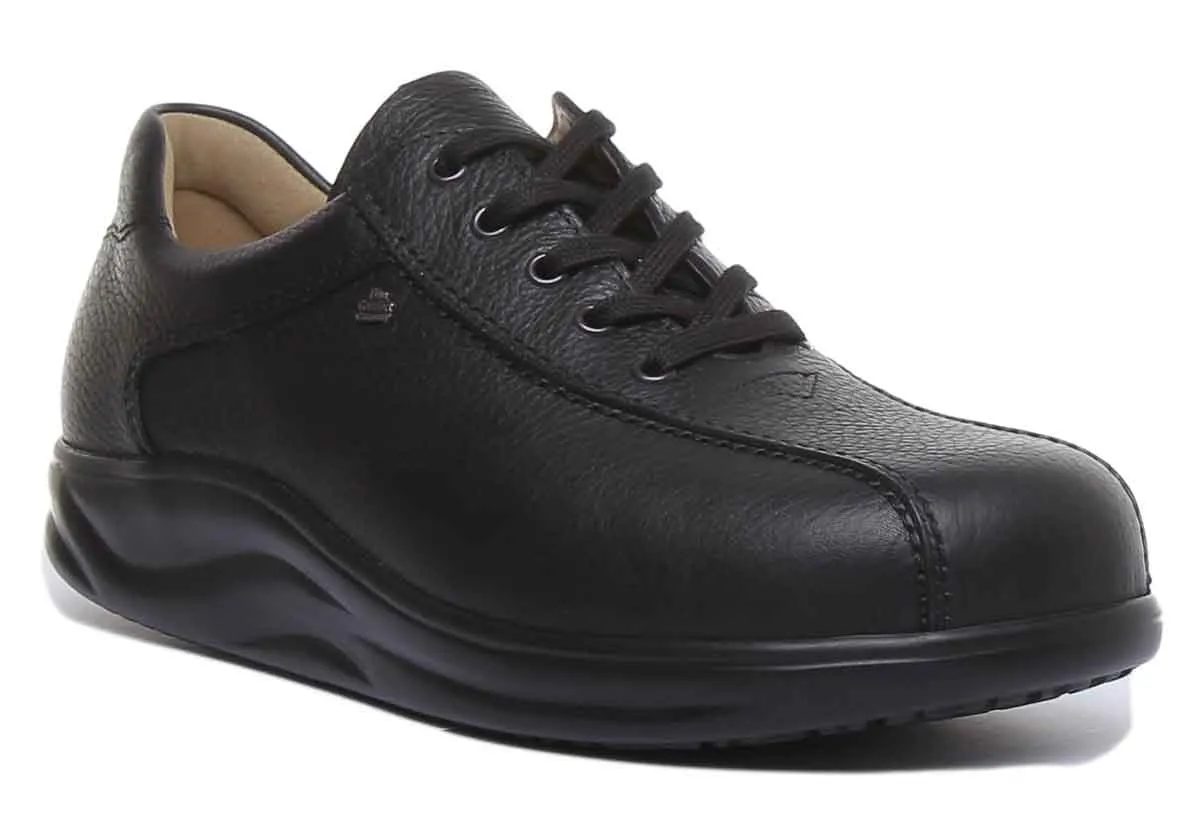 Finn Comfort Watford Zapatos Oxford confort con cordones para hombre en negro