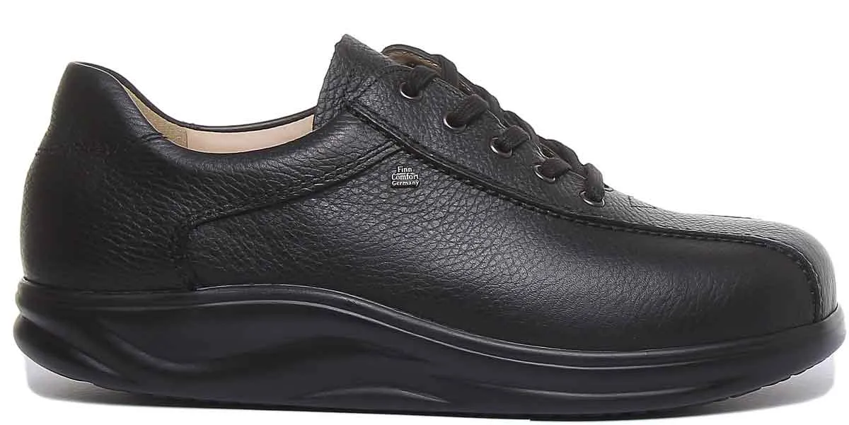 Finn Comfort Watford Zapatos Oxford confort con cordones para hombre en negro