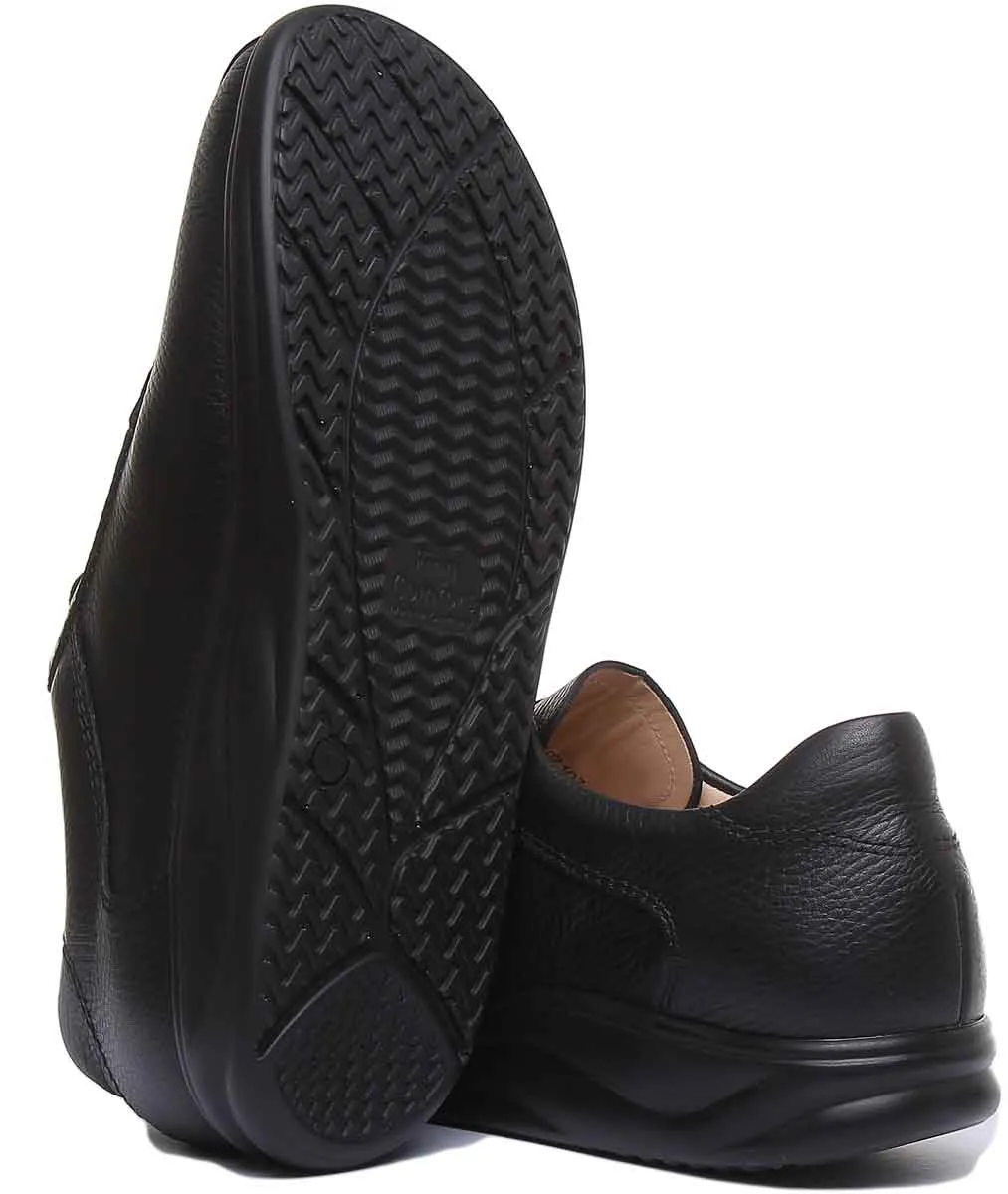 Finn Comfort Watford Zapatos Oxford confort con cordones para hombre en negro