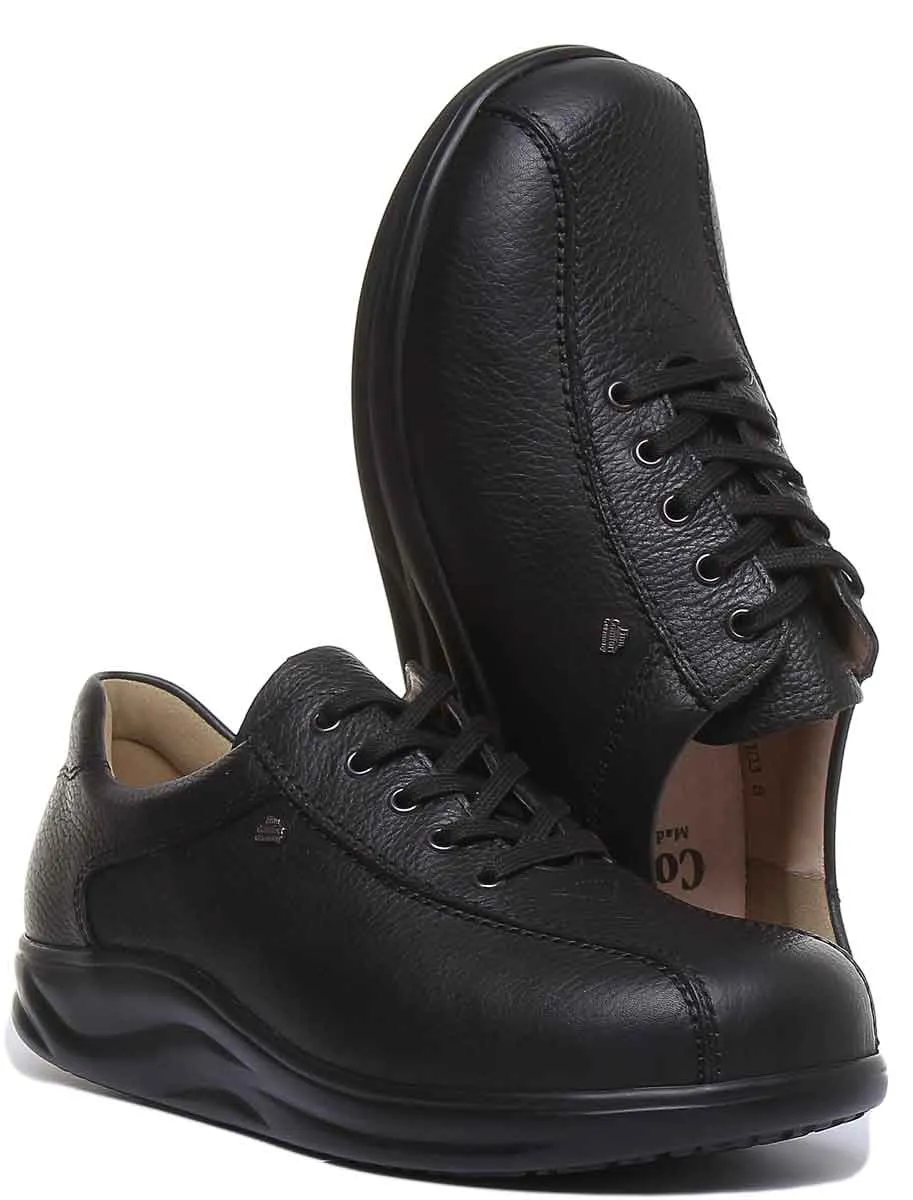 Finn Comfort Watford Zapatos Oxford confort con cordones para hombre en negro