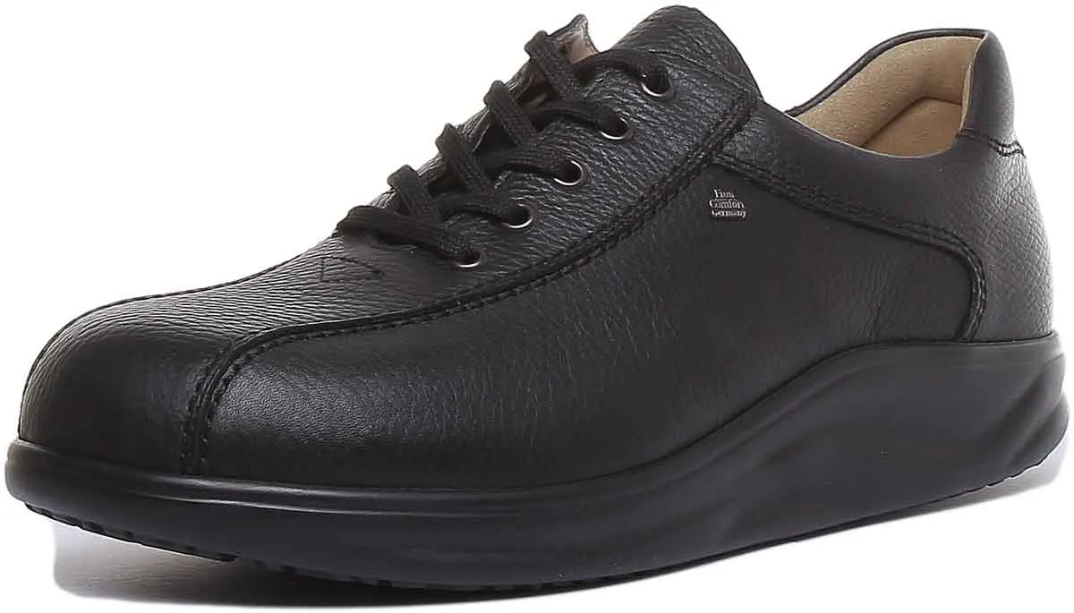 Finn Comfort Watford Zapatos Oxford confort con cordones para hombre en negro