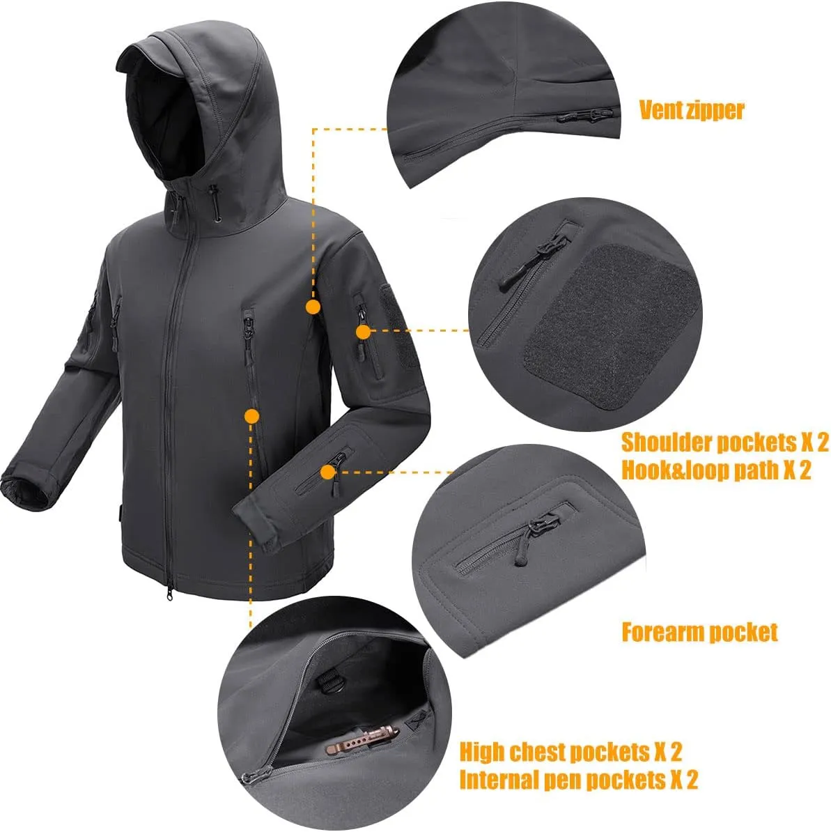 FREE SOLDIER Hombre Chaquetas Invierno