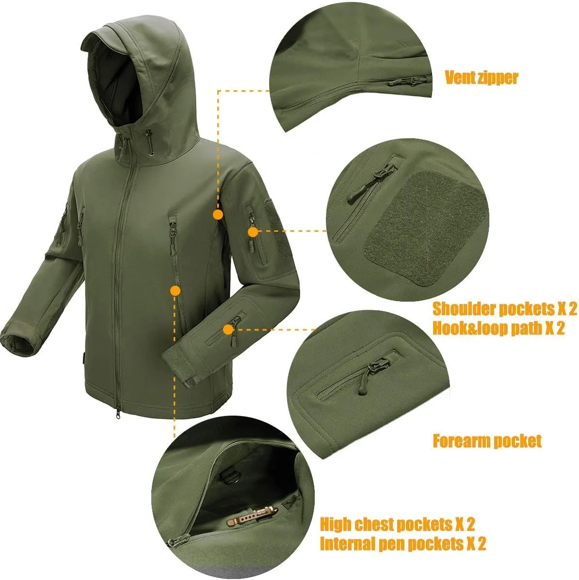 FREE SOLDIER Hombre Chaquetas Invierno