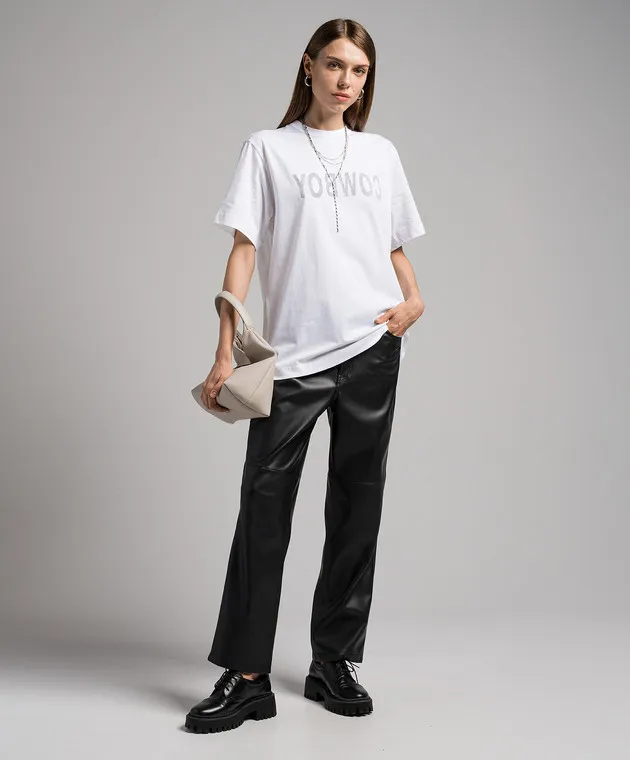 HELMUT LANG WHITE TSHIRT WITH A PRINT
