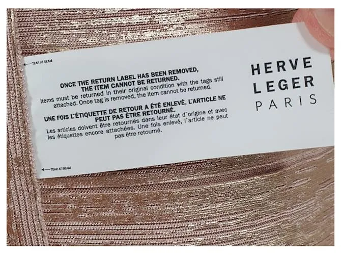 Herve Leger Vestidos Dorado 