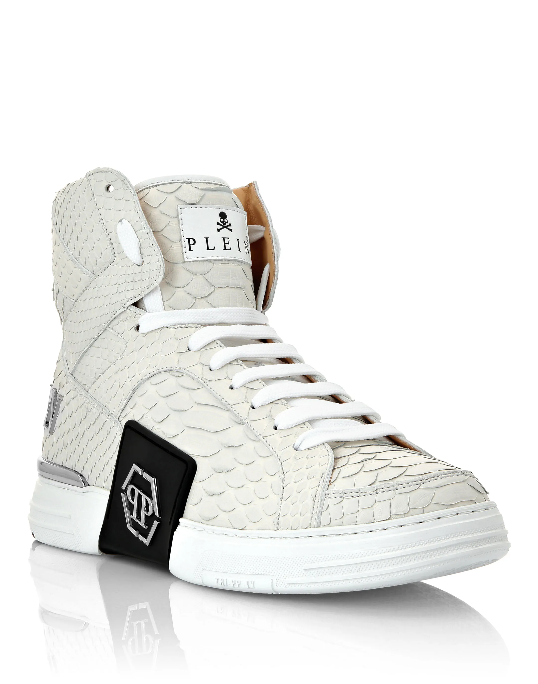 HITOP SNEAKERS MONEY KICK$ PYTHON PLATINUM HEXAGON