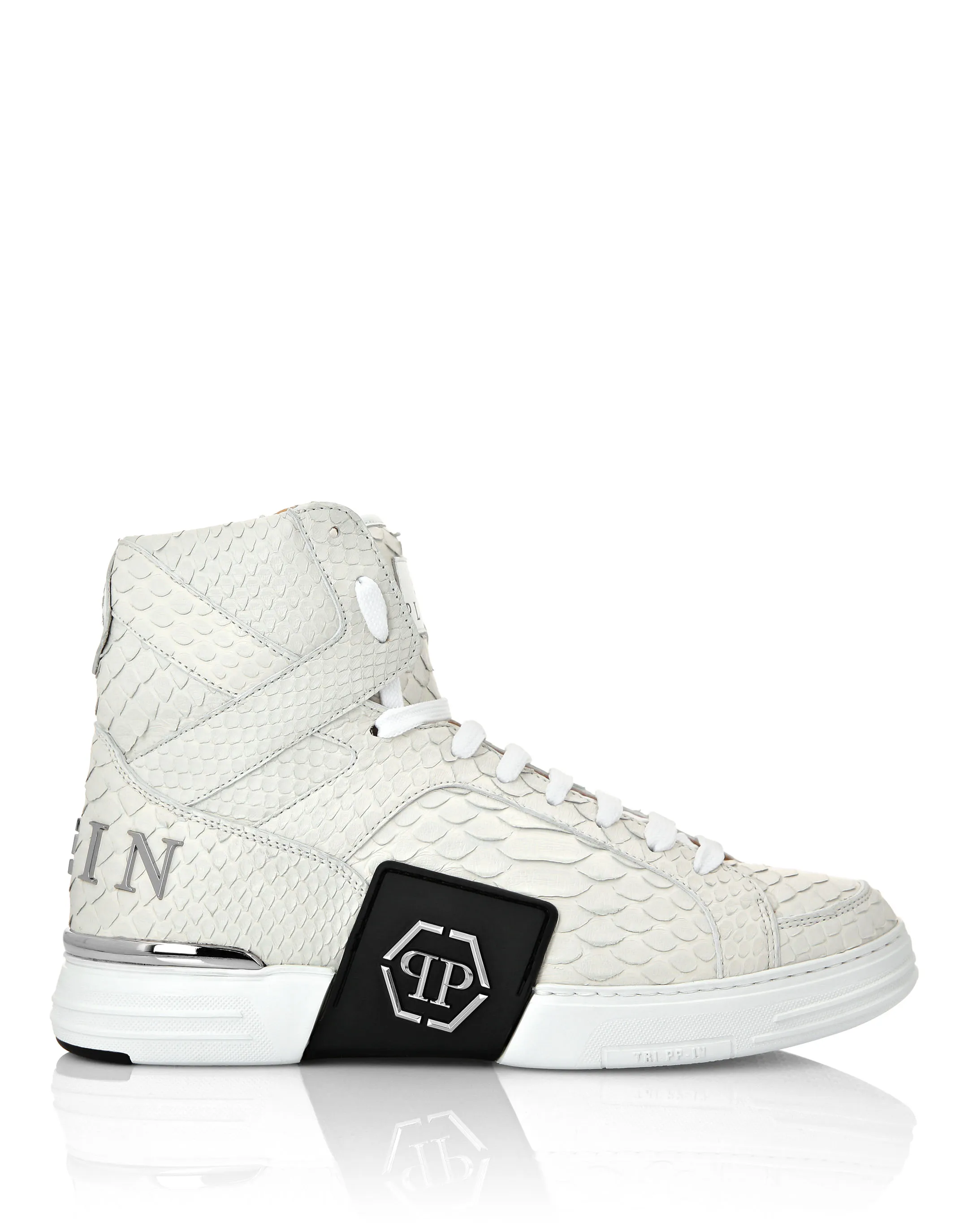 HITOP SNEAKERS MONEY KICK$ PYTHON PLATINUM HEXAGON