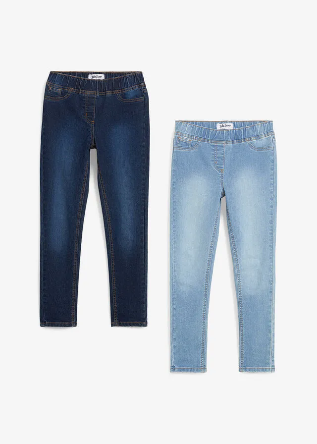 Jeggings Denim oscuro + denim claro