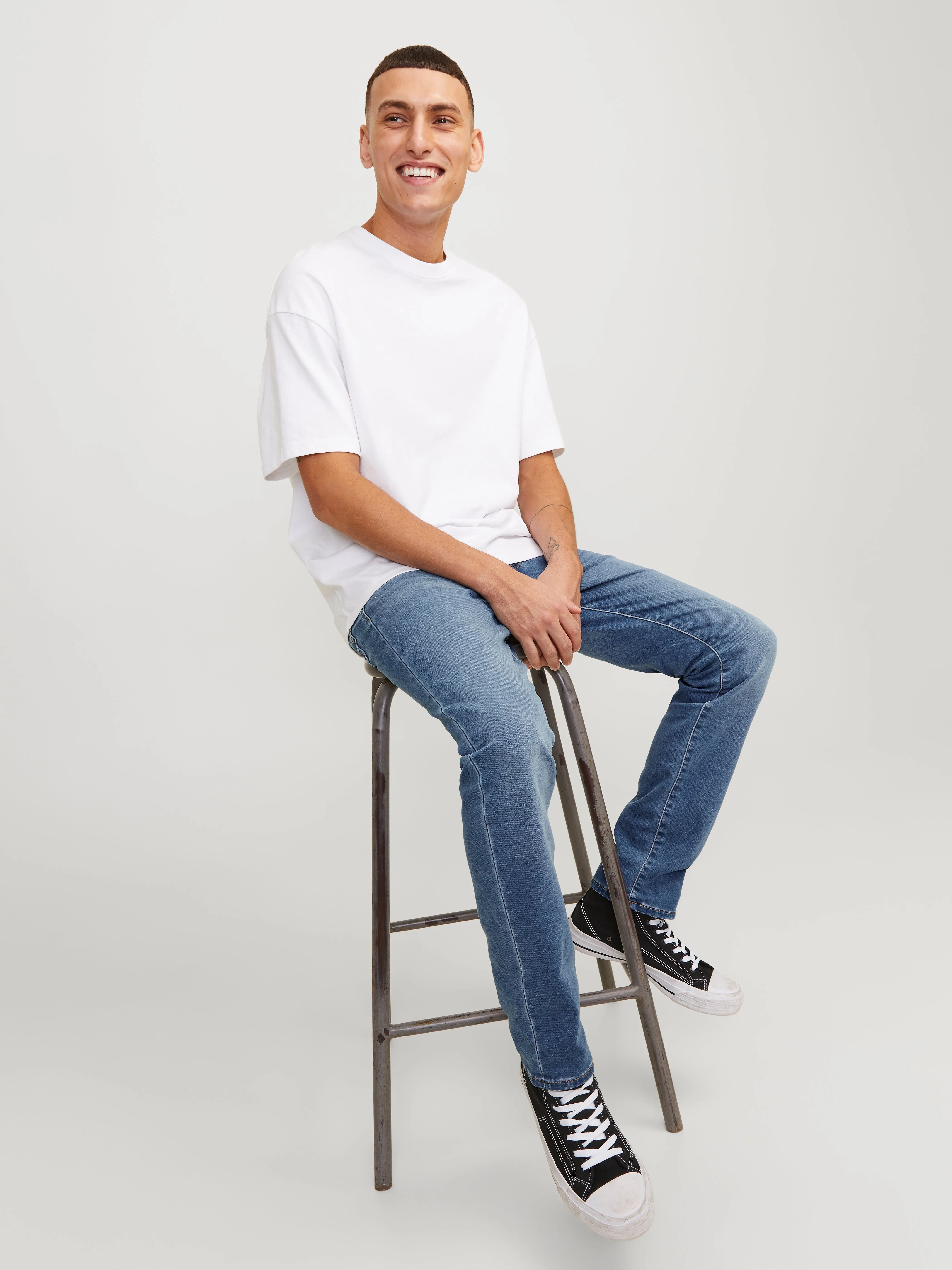 JJIGLENN JJICON SQ 318 I.K Vaqueros de corte slim | Azul intermedio | Jack & Jones®