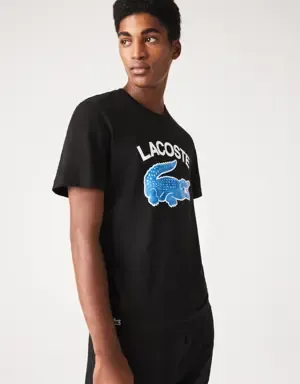 Lacoste Camiseta de hombre Lacoste regular fit con estampado de cocodrilo XL