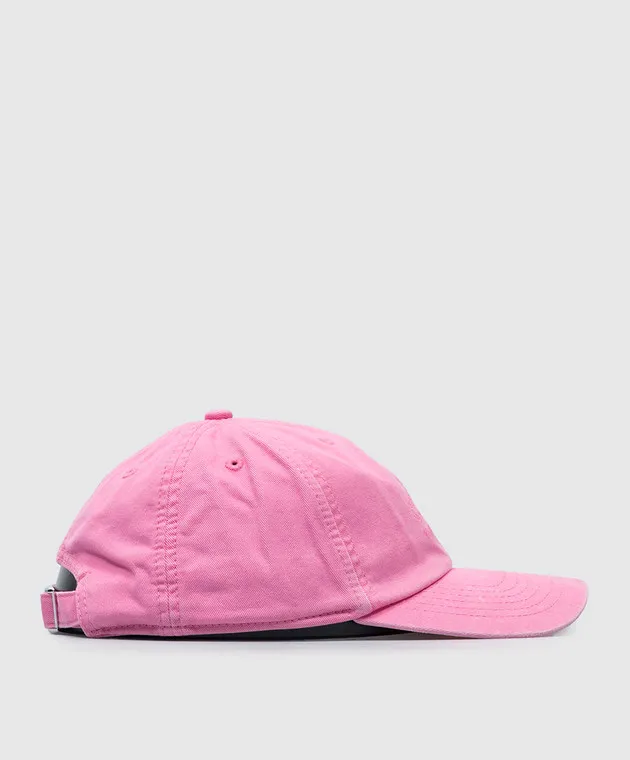 Maison Margiela MM6 Pink cap with logo embroidery